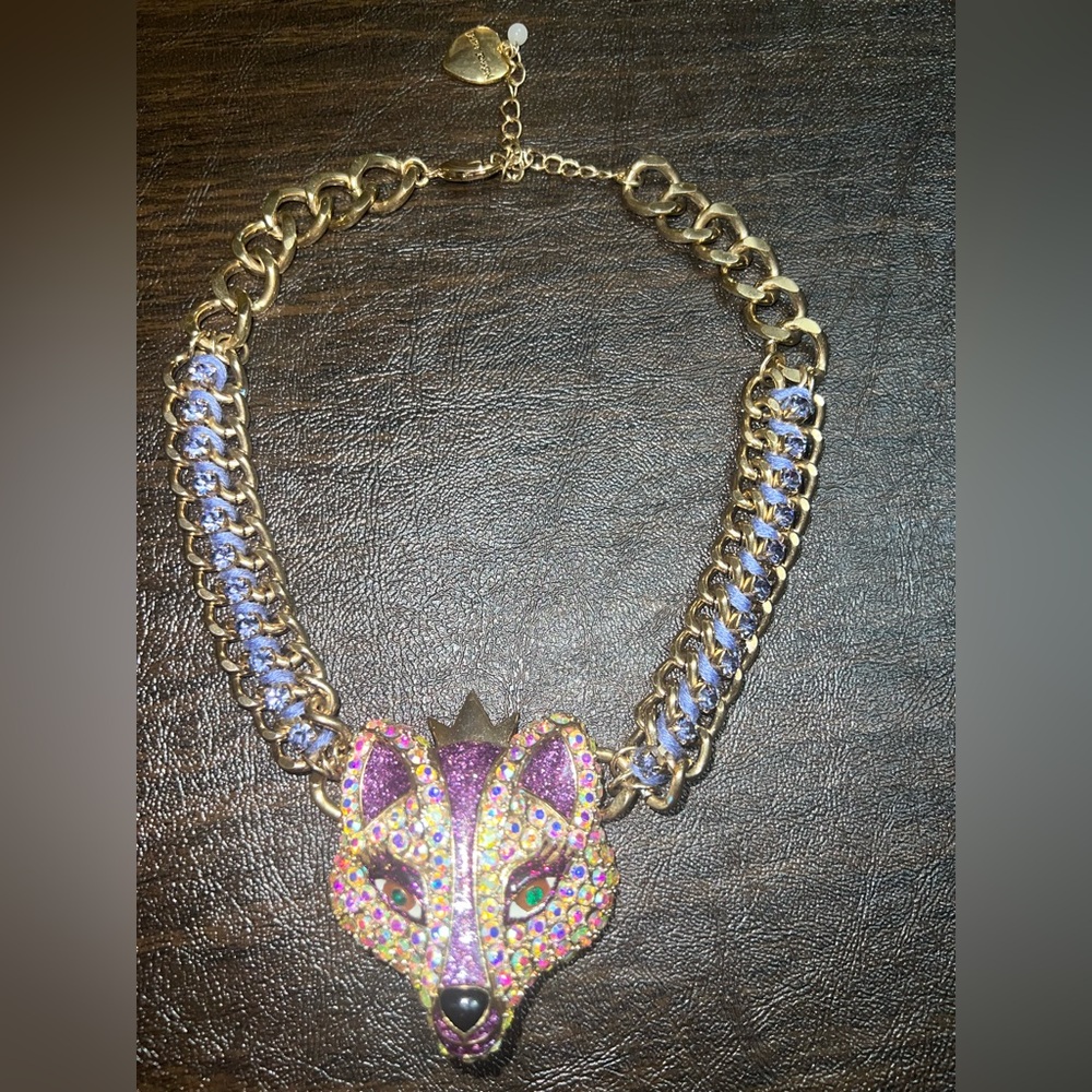 Betsey Johnson Fox Vintage Statement Necklace Best Deal